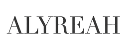 Brand name 'ALYREAH' in a stylized font on a white background